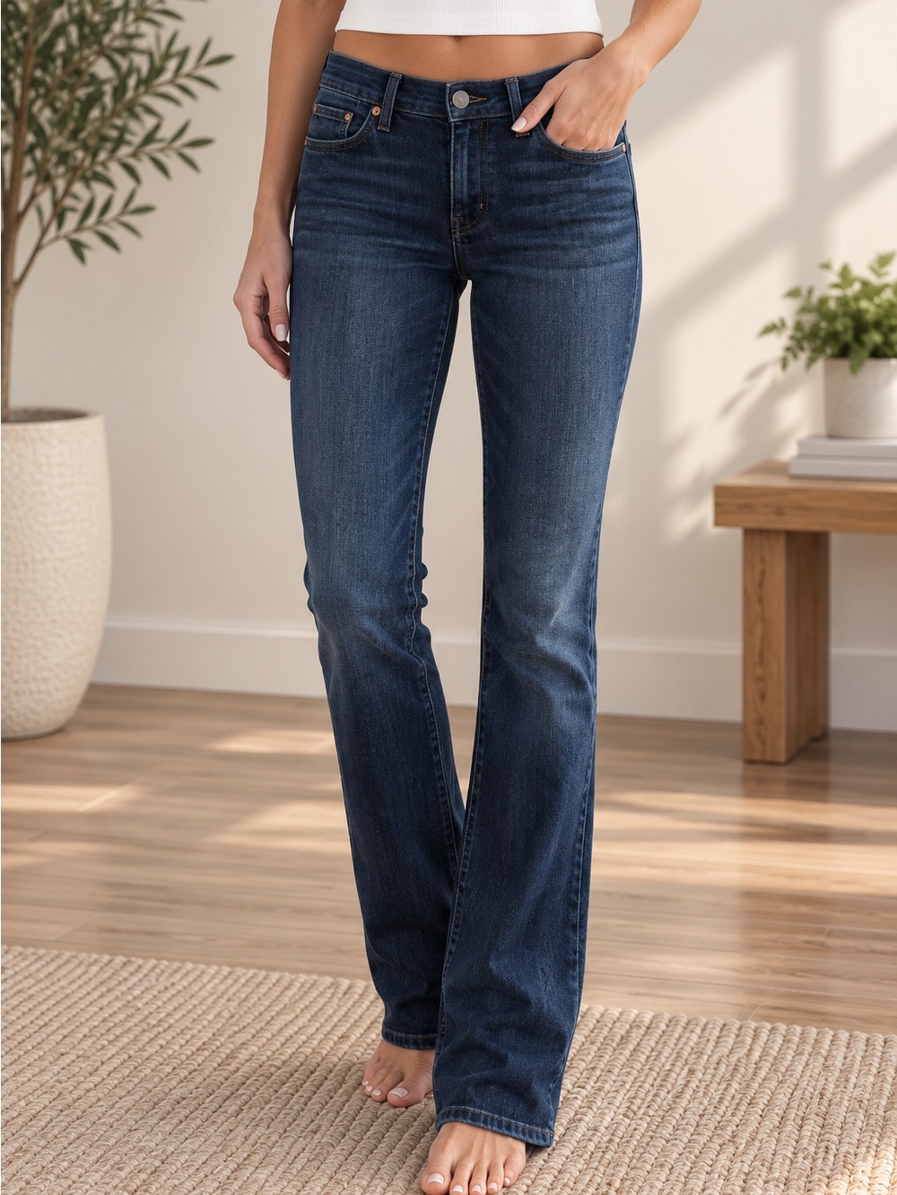 7 for all Mankind- Classic Women's Dark Blue Bootcut Jeans